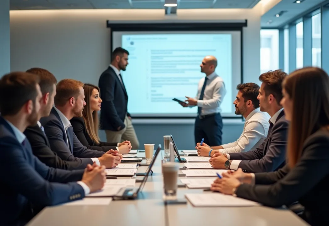 Workshop participants solving business challenges together